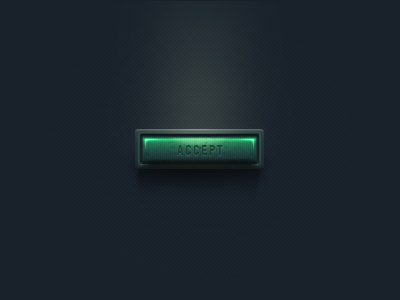 Button «accept» button dark green ui user interface