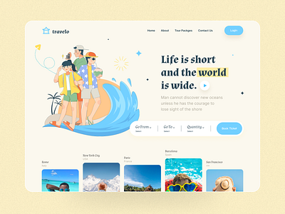 Tour Booking Hero section design adventure booking booking landing page graphic design hero section landing page landing page design rental ui saas tour booking tourism travel travel app travel blog travel website traveling trip planner ui ux vacation