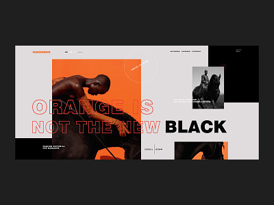 Orange is NOT the new black design fashion type typography ui ux web web design website