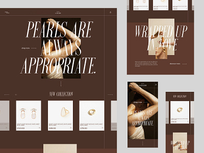 Bon Jewellery design fashion typography ui ux web web design website