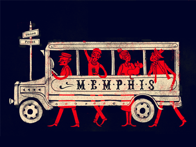 Memphis Bus Stop bus bus station bus stop illustration kong pang public transportation vetor wee