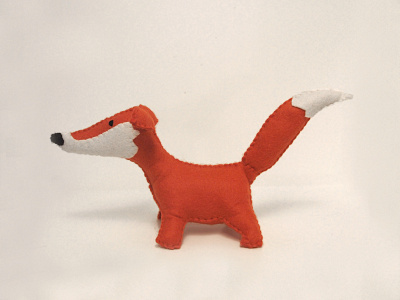 felty fox felt fox orange plush red stuffed