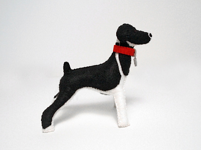 doberman dog felt modern pet plush textile