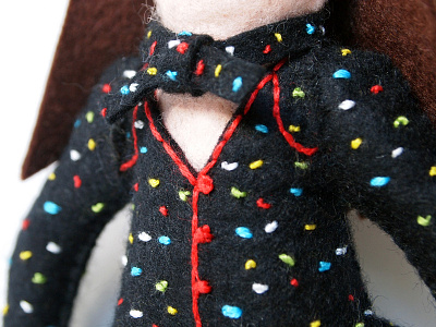 girl doll dress details doll dress felt handmade hipster