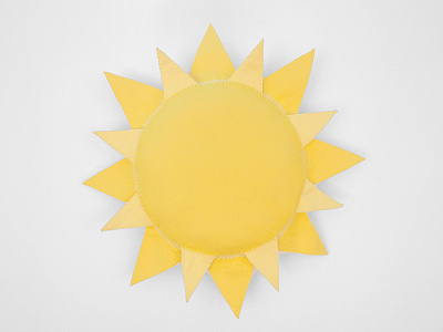 felty sun felt modern sun yellow