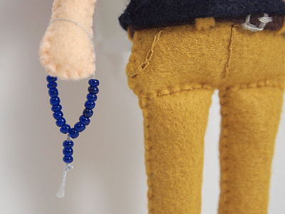 greek worry beads. beads felt greek pants sewn