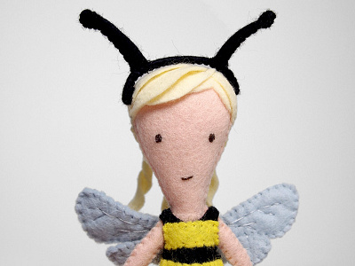 bee bee costume doll felt sewn