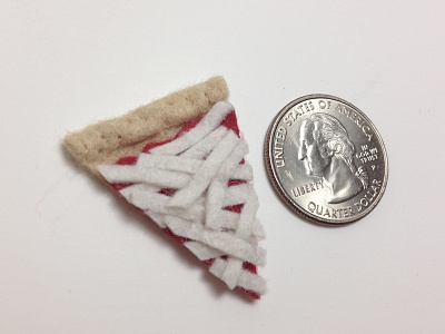 teenie tiny felt pizza slice