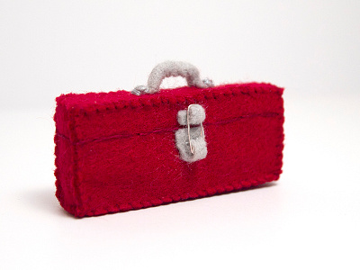 felty toolbox felt handmade sewn stitch tool toolbox