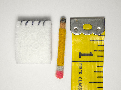 Felty Pad and Pencil felt handmade pad pencil ruler sew