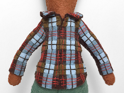 felty plaid shirt felt plaid sewn shirt stitched