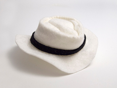 Felt Panama Hat felt handmade hat panama sewn