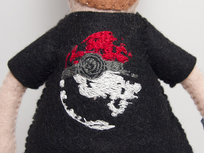 Felt Embroidered Death Star death embroidery felt star stitch wars