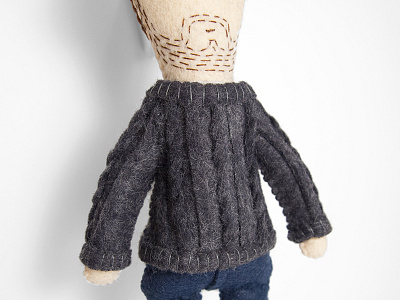 felty cable knit sweater cable doll felt knit sweater