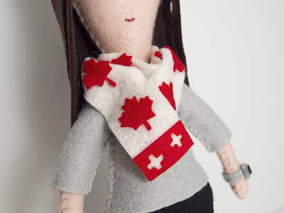 Felty Canada Swiss Scarf canada cross doll felt leaf maple scarf swiss