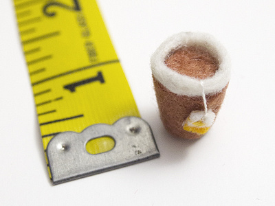 Felty tiny tea pint glass