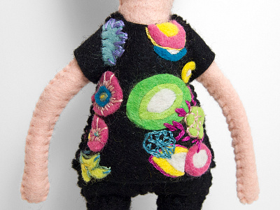 Felty flower-something Shirt embroidery felt flower shirt