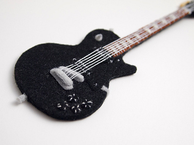 Felty Gibson & Time-Lapse Video black felt gibson guitar handmade les paul string