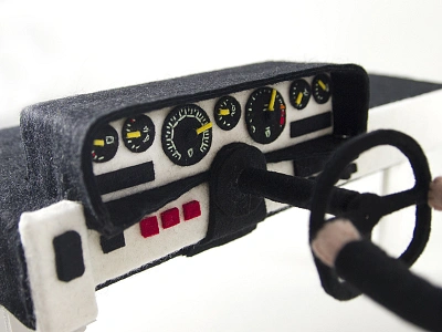 Felty Lamborghini Countach Dash countach dashboard felt gauges hands lamborghini wheel