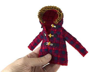 Felty Plaid Coat