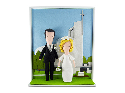 50th Anniversary Portrait anniversary doll felt portrait wedding