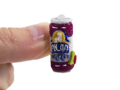 Micro Soda Can can felt handmade polar seltzer soda stitched