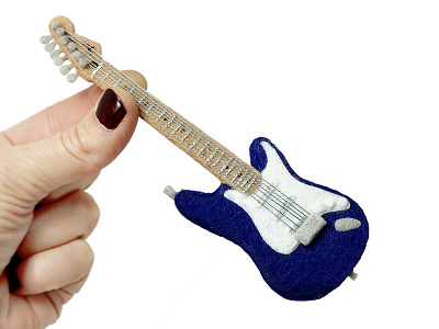 Felty Guitar Solo felt gibson guitar hand stitched handmade stratocaster thread