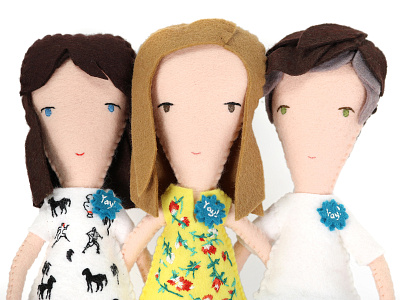 The Moo.com Project - 178 Dolls art doll embroidery felt handmade micro plush portrait stitch stitched