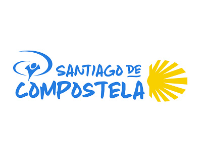 Ywam Santiago de Compostella blue brand brand identity el camino españa galicia shell spain wip yellow youth with a mission ywam
