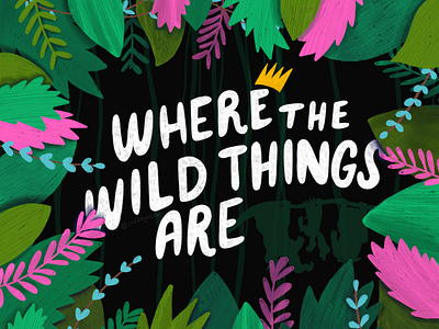 Where the Wild Things Are book cover book design children fun handlettering illustration kids literature
