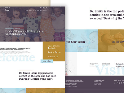 Website Template children classic dentists kids minimal pediatric professional sophisticated template web design website wordpress