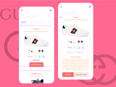 Luxury Sneaker E Commerce UI Sales Design Concept