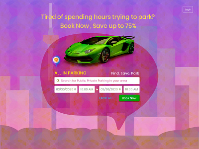 Parking App Design Concept Landing Page