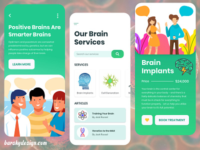 Medical Services Design Concept UI appdesign barskydesign brain brainapp design designer designforhire designsystem medical app medical design ui ux