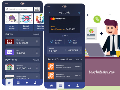 Financial Investment Credit Card Tracking App Design Concept app design appdesign barskydesign concept credit creditcard design designer designforhire designsystem finance app financial financial app financial services investment ux