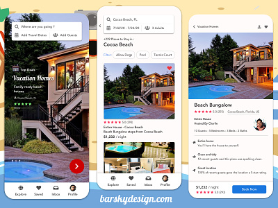 Vacation Rentals Design Concept appdesign appdesigner barskydesign design designer designforhire designsystem ui ux vacation vacation rental vacationrental