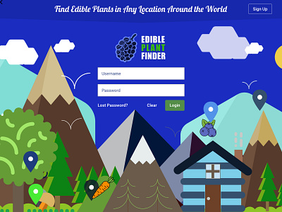 Edible Plant Finder Geo Location Design Concept