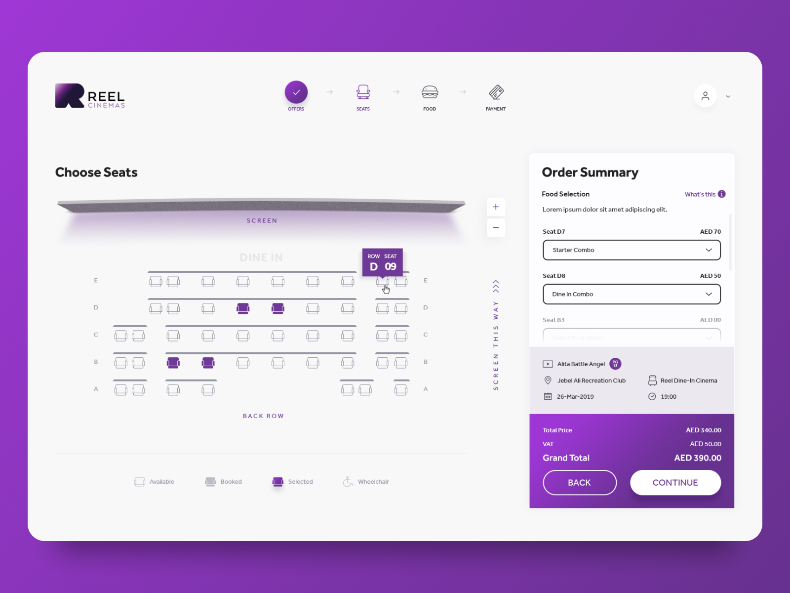 Cinema Ticket Booking by Fawad Akhtar on Dribbble