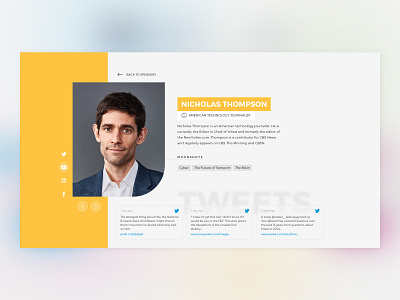 Speaker Profile Popup - Ideas Abu Dhabi abudhabi design popup profile card profile page ui ux