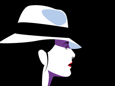 The Mrs adobe black color flat girlfriend graphic graphic design hat illustration illustrator lips popart purple white