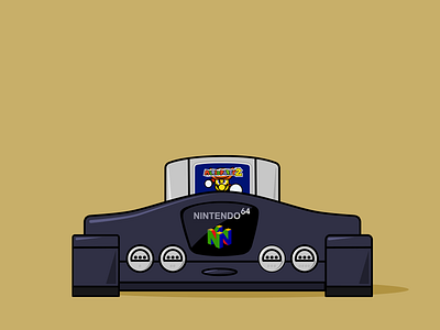 N64 console graphic illustration marioparty n64 nintendo nintendo64 vector
