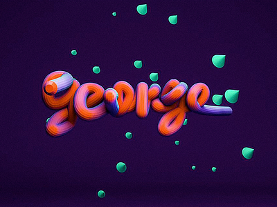 George 3d cinema4d graphicdesign type typography wermichelle