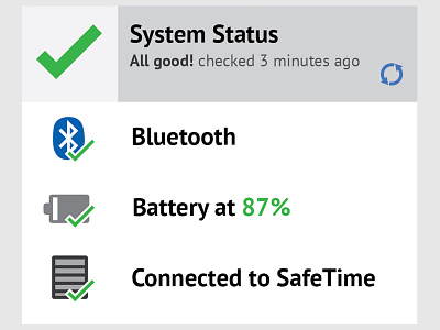 SafeTime Dashboard app dashboard flat ios safetime status system ui ux wireframe