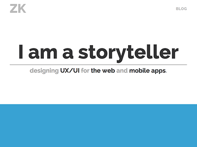 New Portfolio Site austin blog designer kuzmic mobile portfolio storytelling texas ui ux web zach
