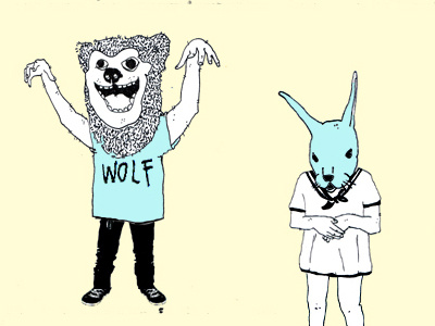 Wolf banner facebook header illustration sheep wolf