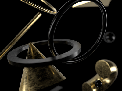 Gold Lowkey 3d 3d art abstract arnold artwork black c4d c4dart cinema4d dark design gold graphics lighting shader texture texturing