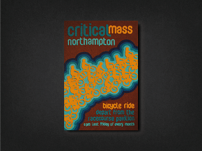Poster design - Critical Mass Northampton cutout design fabric felt illustration textile typography