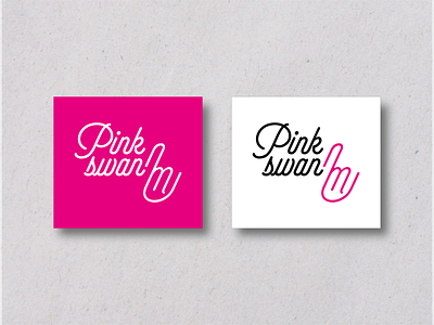 PINK SWAN logo branding design logo vector