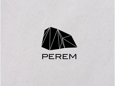 PEREM logo design icon logo typography vector