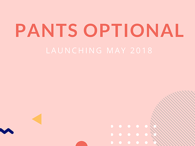 Pants Optional promo 1 branding design